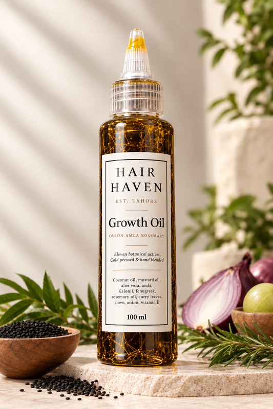 Hair Haven Intense Hair Growth Oil 100ml | Onion, Amla & Rosemary Blend